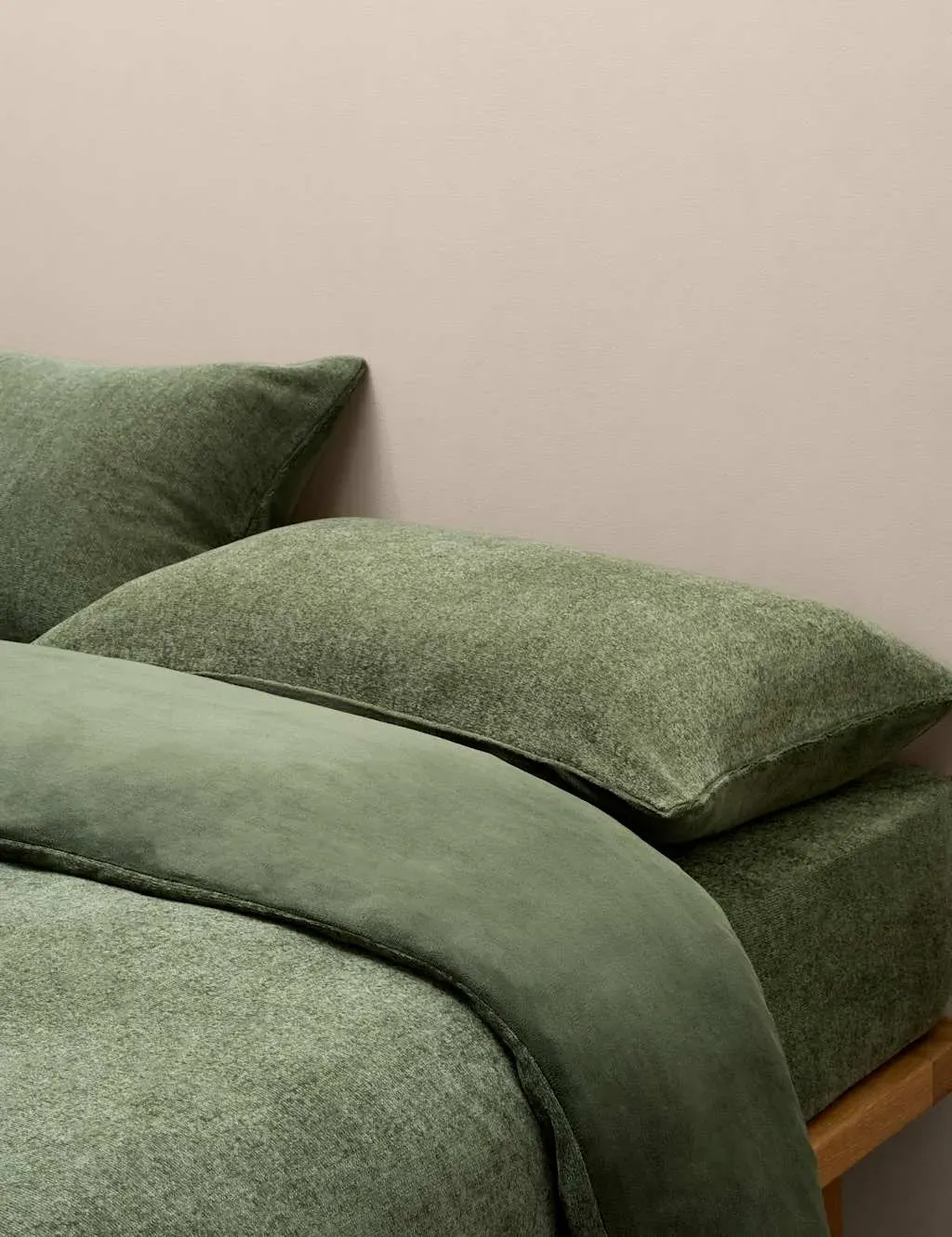 Super King Bedding Set - Forest Green, Chenille