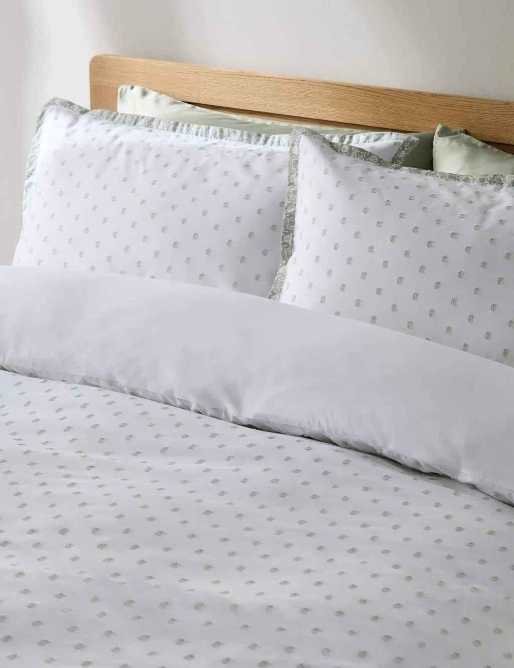 Super King Bedding Set Jacquard - Green Mix, Cotton