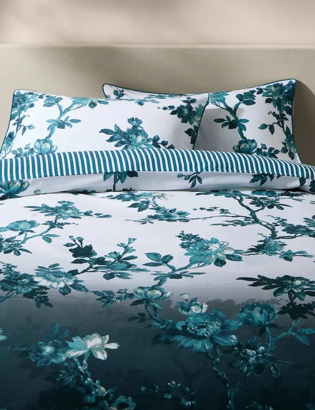Super King Bedding Set Sateen Weave - Teal, Cotton