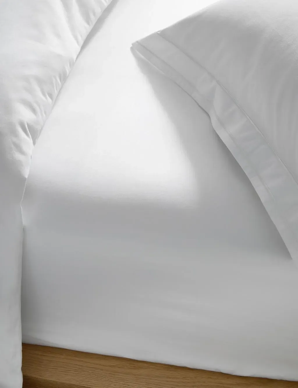 Super King Deep Fitted Sheet - White, Egyptian Cotton