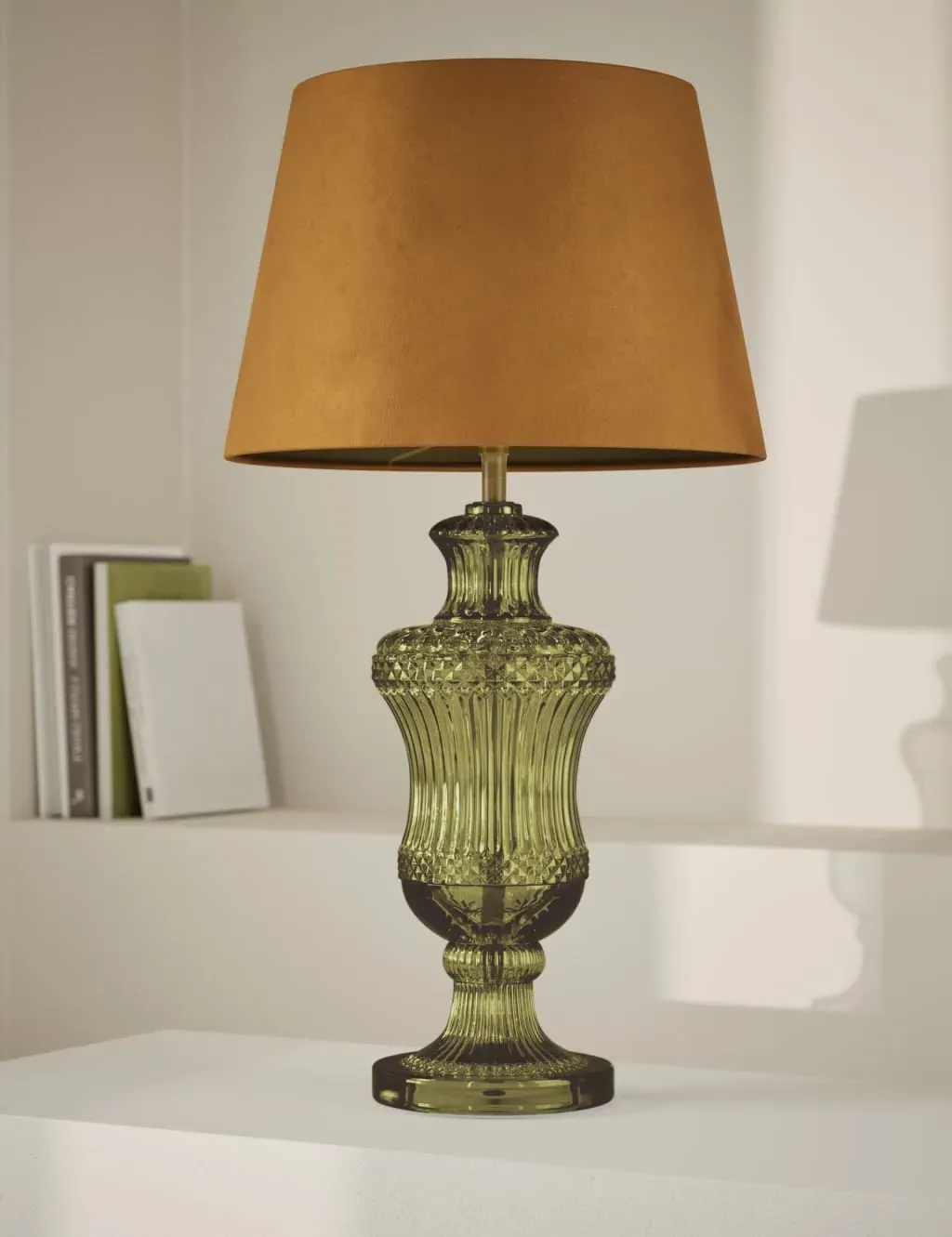 Table Lamp with Glass Base - Green Mix image