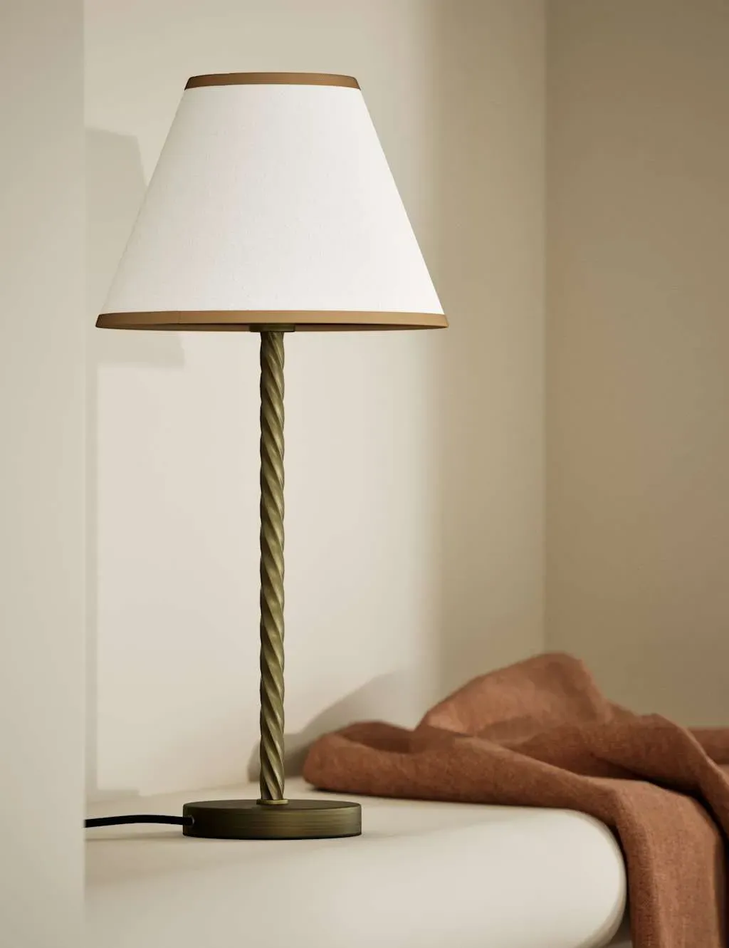 Tapered Small Lamp Shade - Ochre, Fabric image
