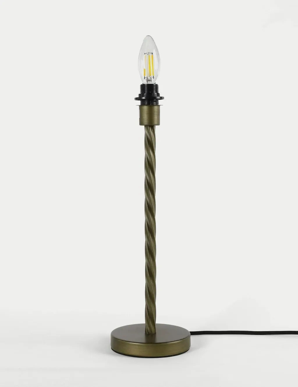Twisted Table Lamp Base - Antique Brass, Metal image