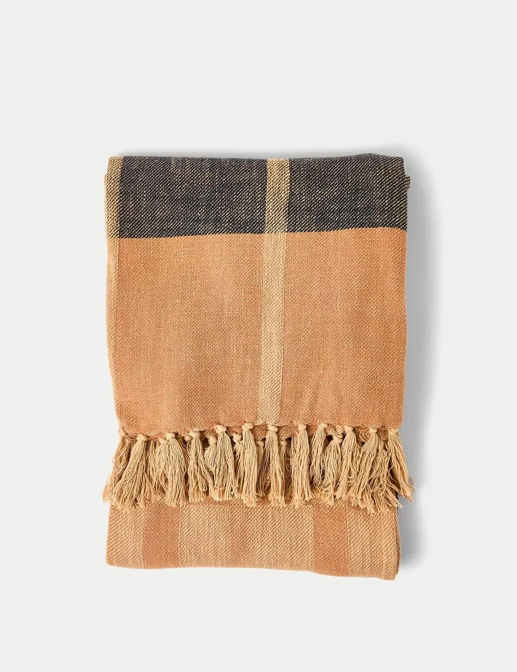 Woven Geometric Throw - Brown Mix, Cotton