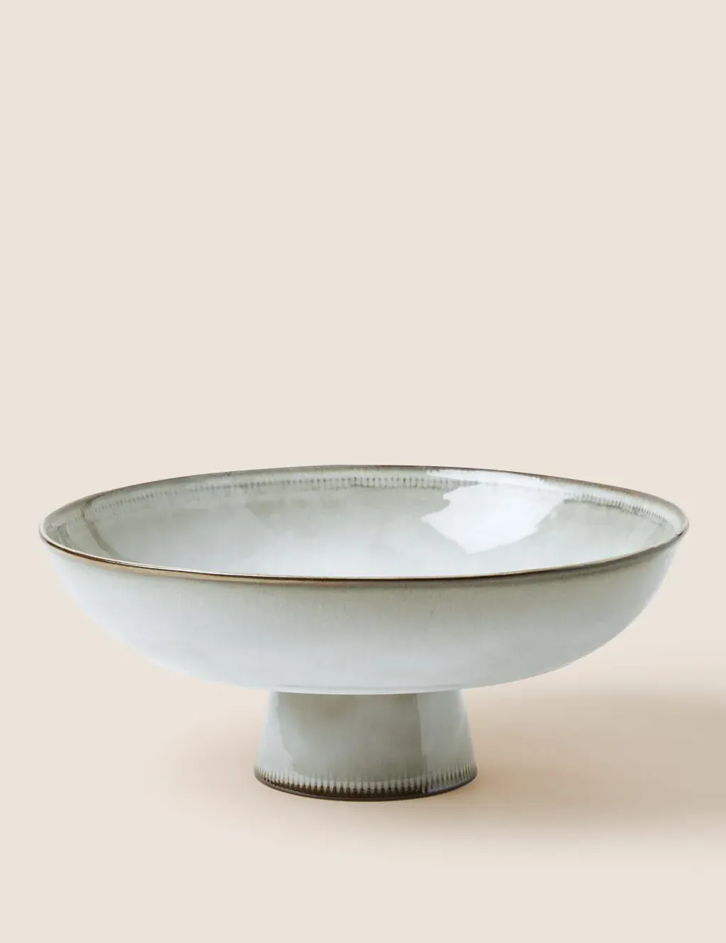 Stoneware Fruit Bowl - Natural image