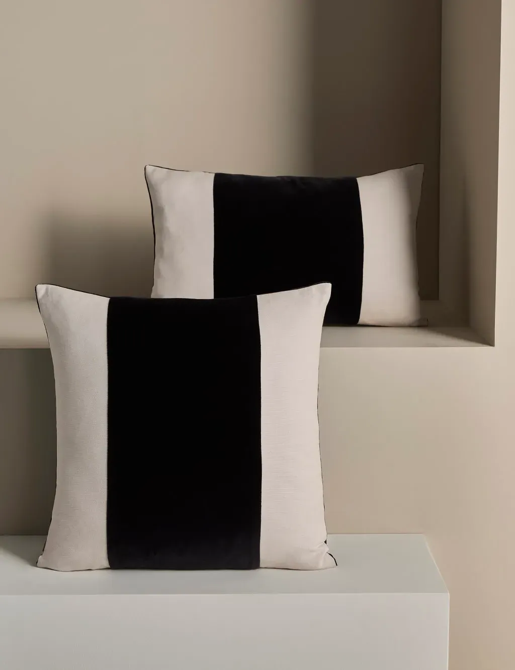 Medium Band Cushion - Taupe Mix, Cotton
