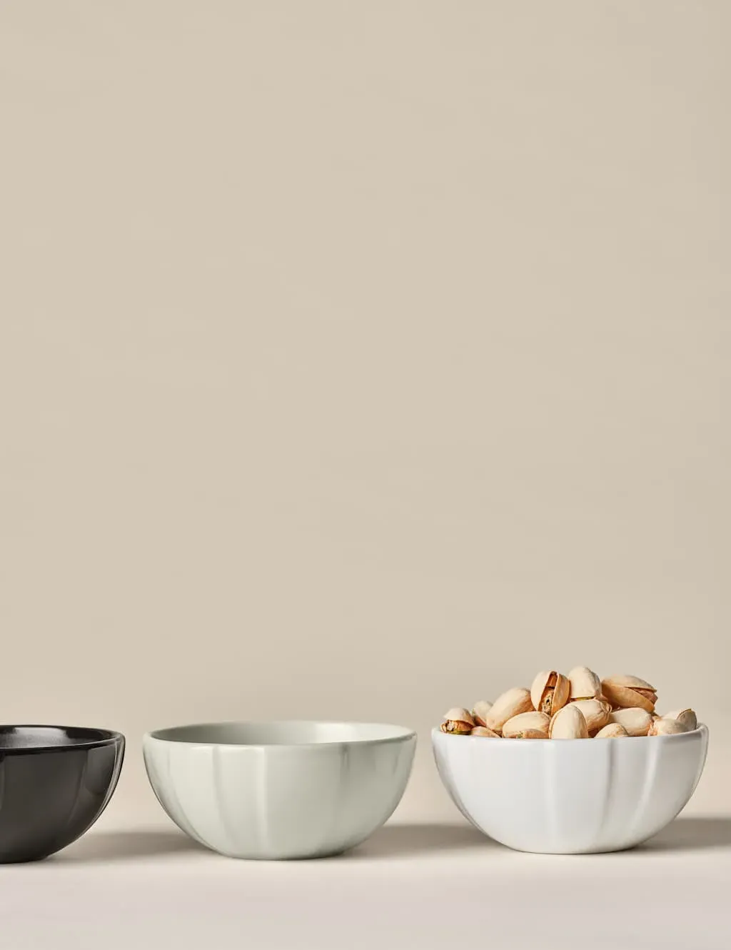 Set of 3 Ceramic Textured Nibble Bowls - Multi