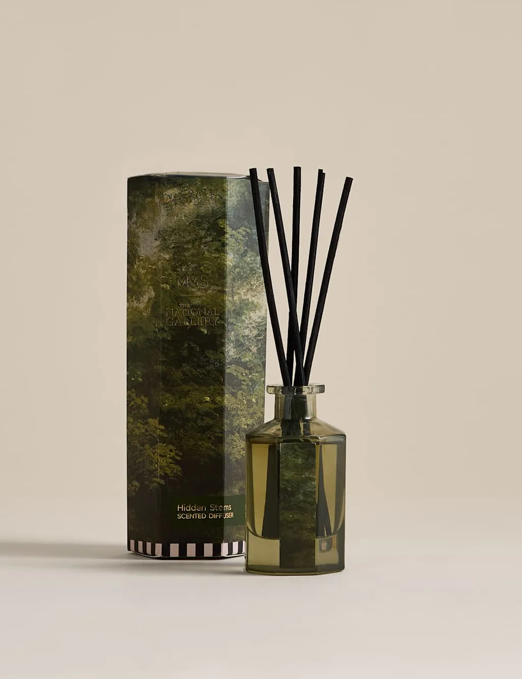 100ml Reed Diffuser Hidden Stems - Green, Glass image