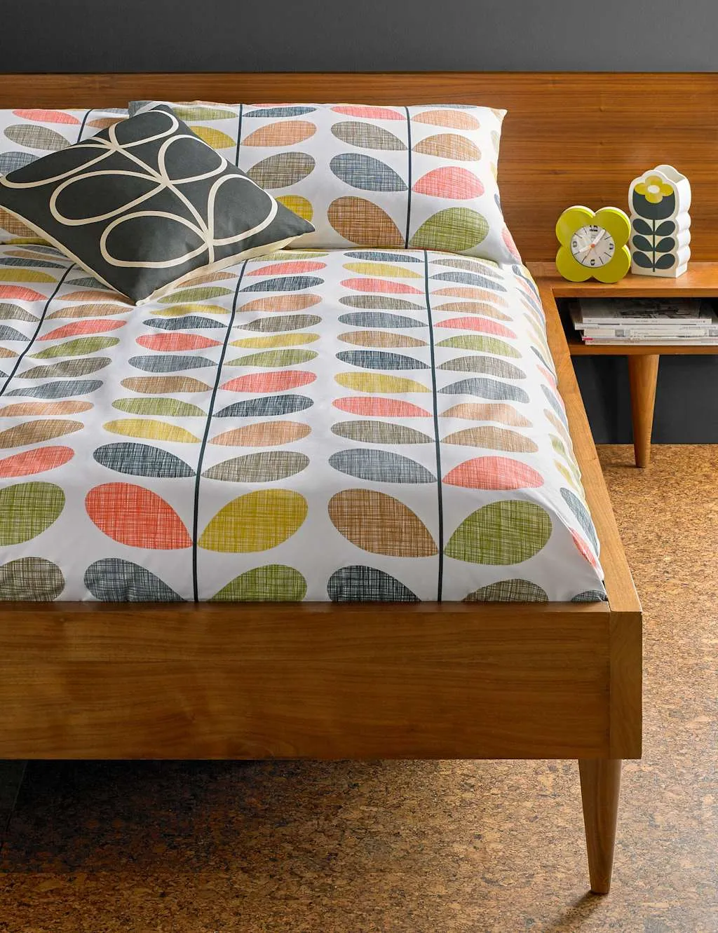 Double Duvet Cover Scribble Stem - Multi, Cotton