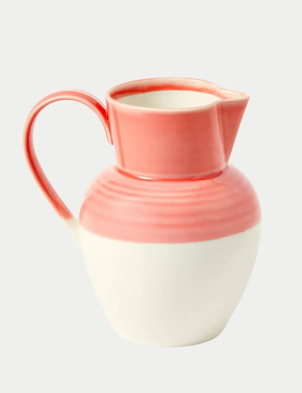 Glazed Jug with Spout - Coral, Porcelain image