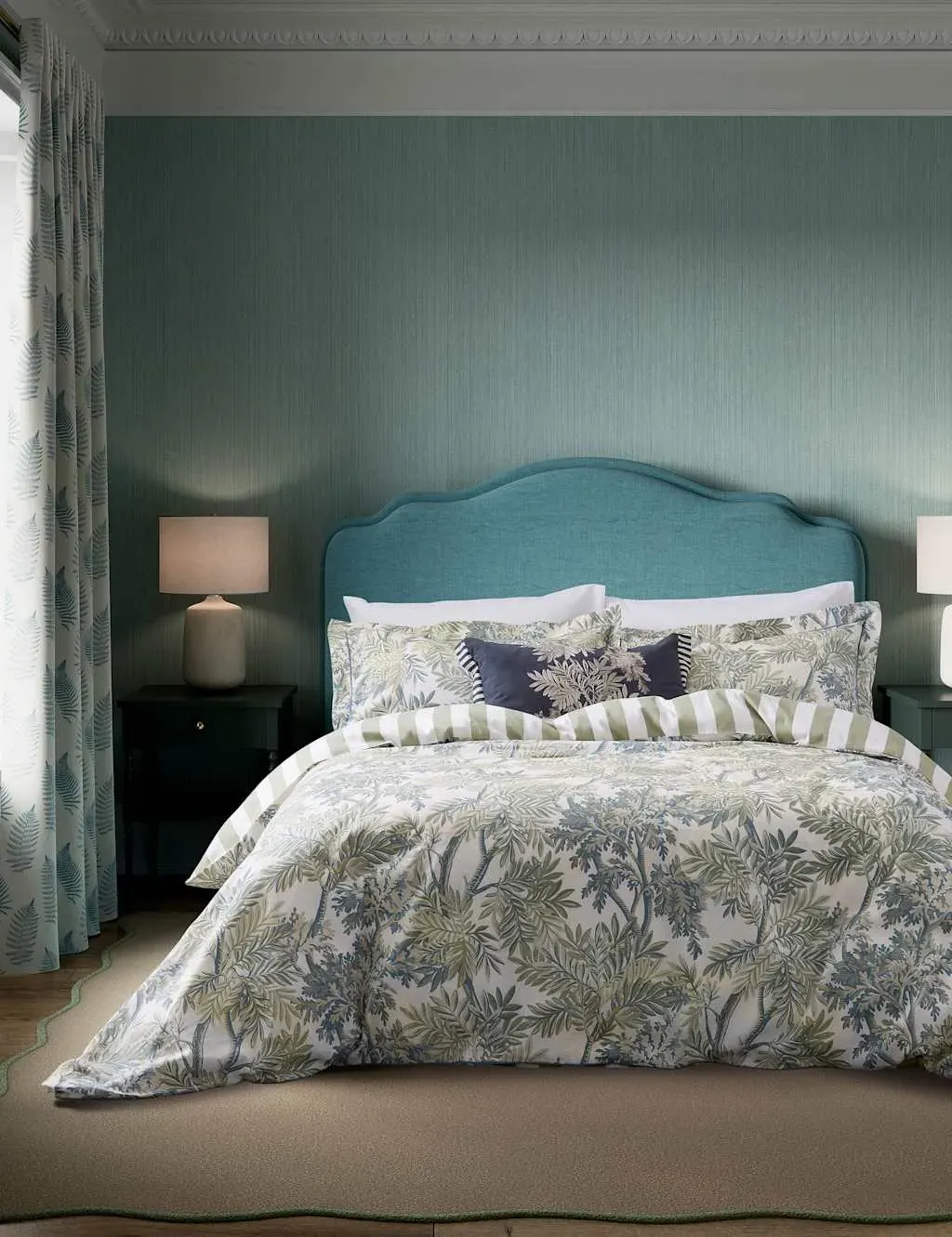 Super King Bedding Set Tapestry Tree - Blue Mix
