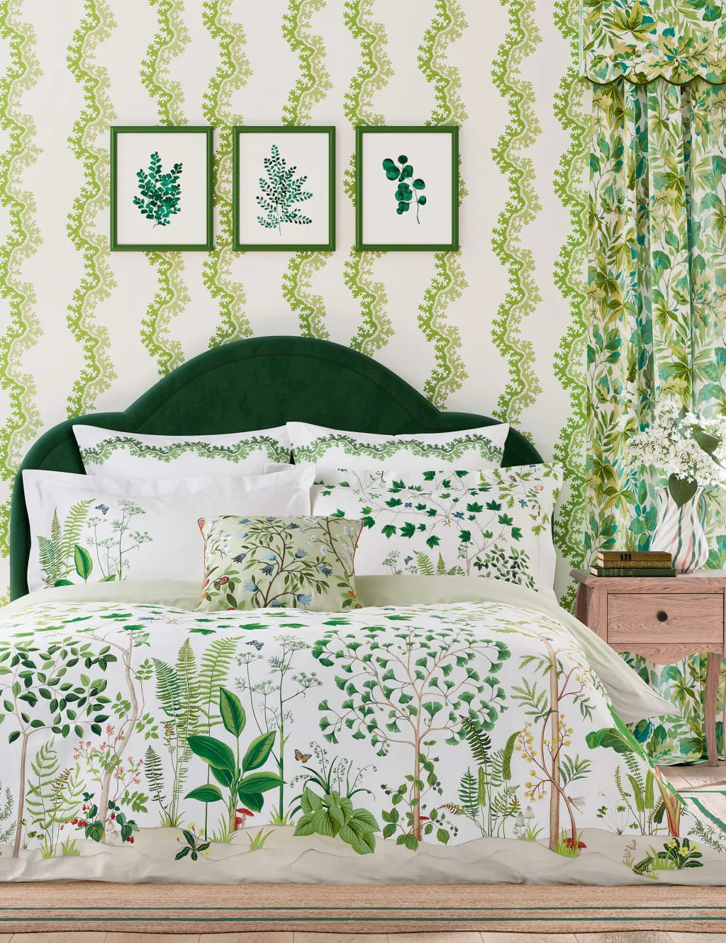 Single Bedding Set Sateen - Green, Cotton image