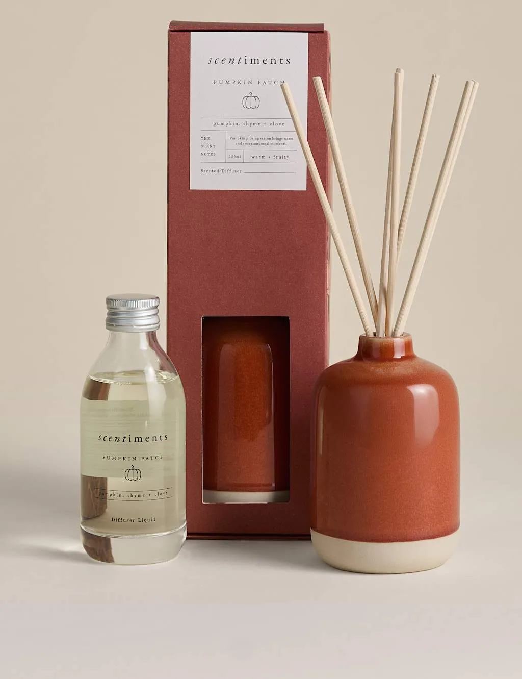 150ml Pumpkin Patch Reed Diffuser - Orange Mix