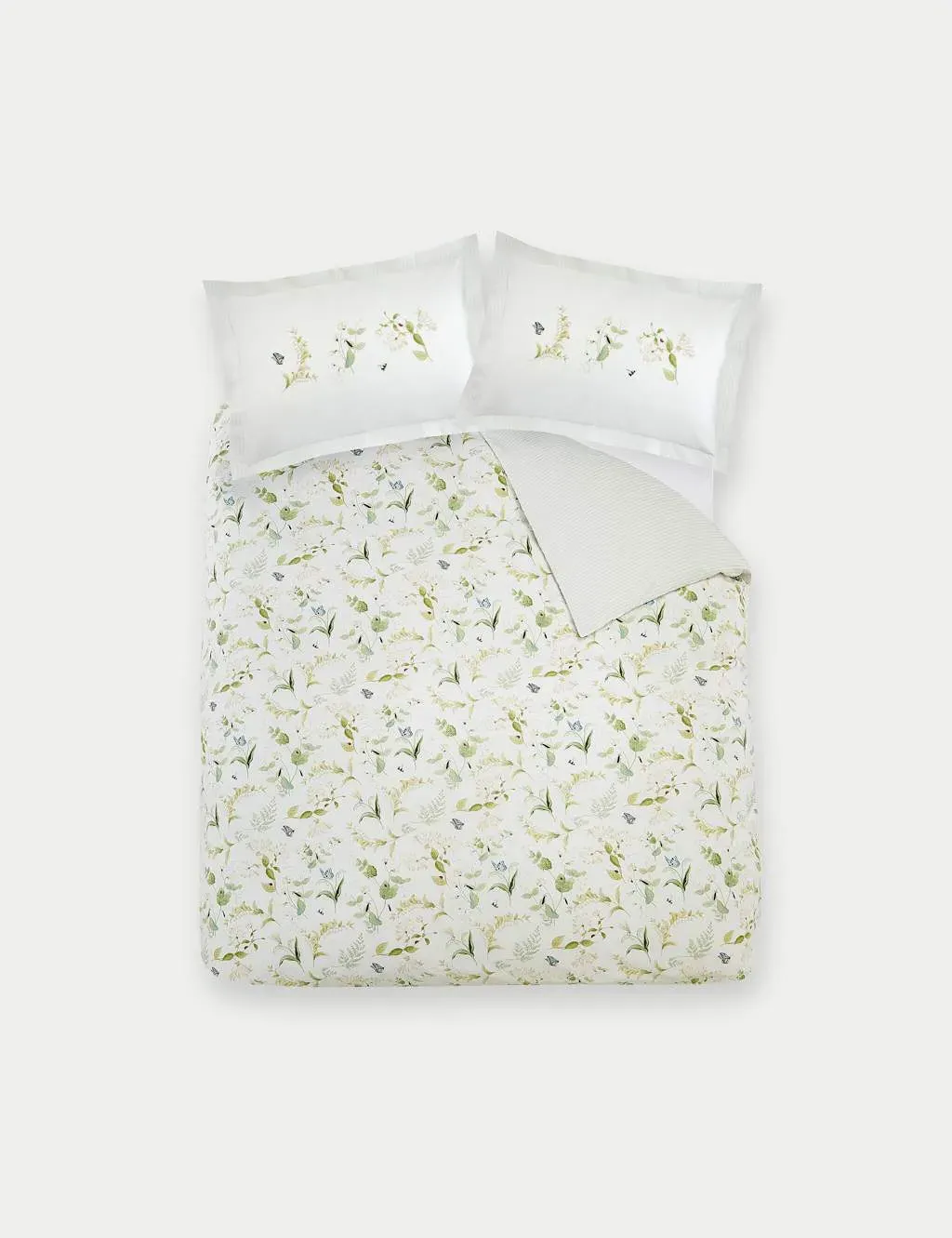 Single Bedding Set Wild Floral - White Mix, Cotton image