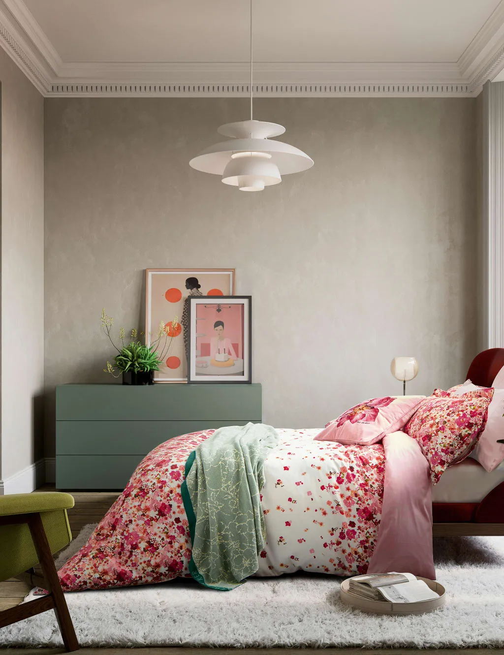 Double Bedding Set Pressed Flowers - Multi, Cotton image