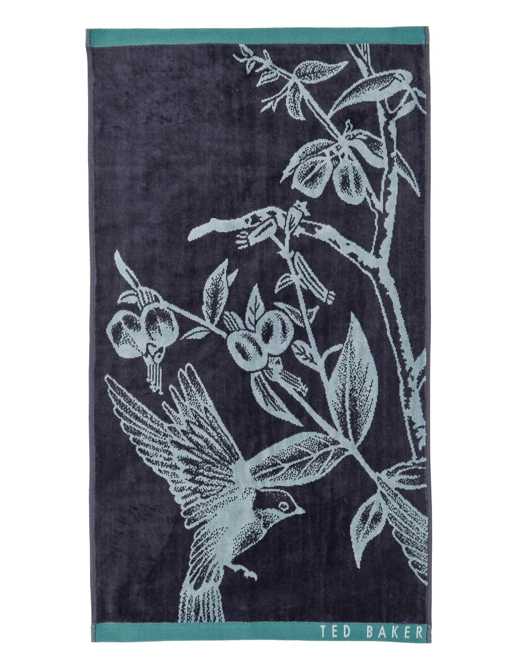 Hand Towel Botanical Birds - Navy Mix, Cotton image