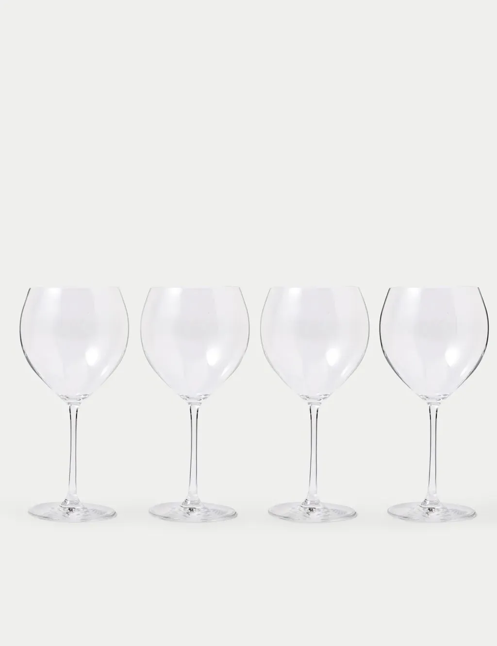 Set of 4 Wine Glasses - Clear, Crystal image
