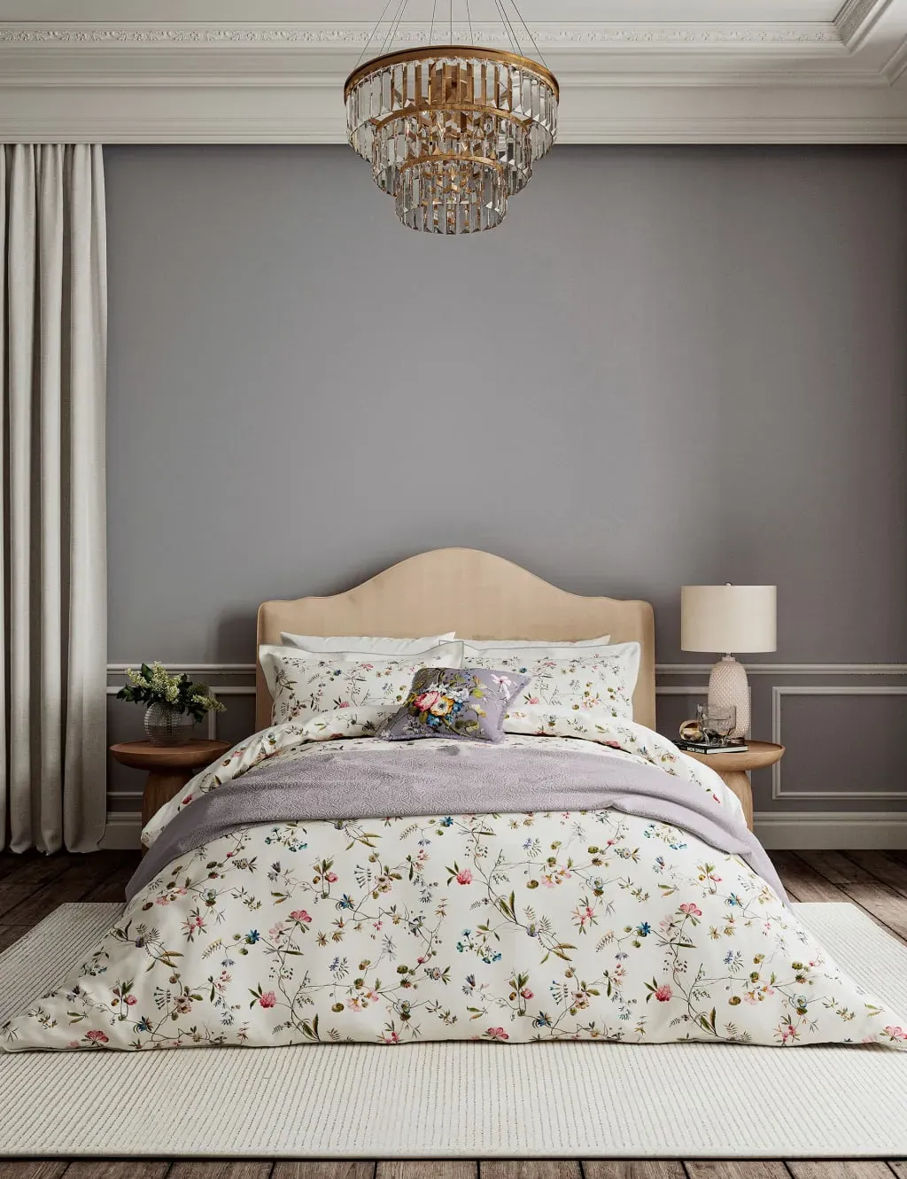 Double Bedding Set Floral - Multi, Cotton Sateen image