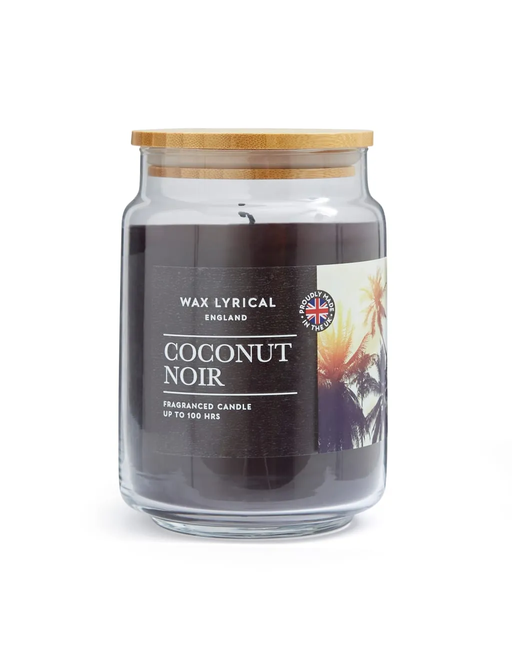 Jar Candle with Wooden Lid - Black