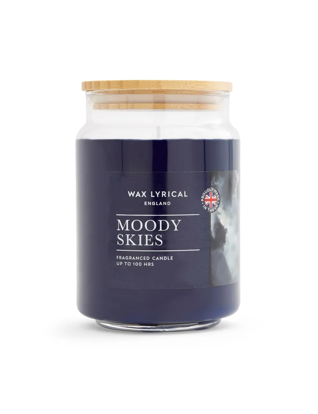Jar Candle with Wooden Lid - Navy image