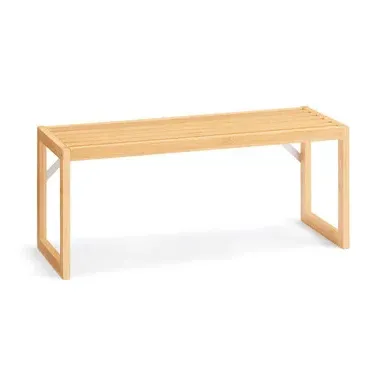 1-Tier Shelf Unit Collapsible - Natural, Bamboo