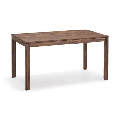 140cm Dining Table with Drawer - Natural, Walnut