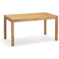 140cm Oak Table with Drawer - Natural, Solid Wood