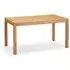 140cm Oak Table with Drawer - Natural, Solid Wood