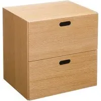 1x2 Drawer Set - Oak, MDF