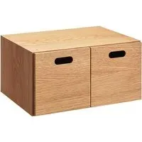 2-Drawer Stacking Chest - Oak, Wood