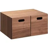 2-Drawer Stacking Chest - Walnut, Wood