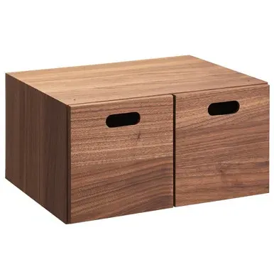 2-Drawer Stacking Chest - Walnut, Wood