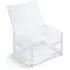 2-Drawer Storage Box with Flip Top - Clear, Acrylic