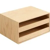 2-Drawer Storage Tray - Natural, Wood
