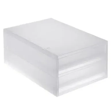 2-Drawer Storage Unit A4 Size - Clear, Polypropylene