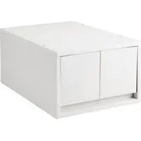 2-Drawer Storage Unit A4 Size - White, Polypropylene