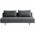 2-Seater Sofa Bed - Charcoal, Cotton Blend