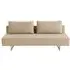 2-Seater Sofa Bed with Storage - Beige, Linen