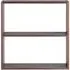 2-Shelf Modular Bookshelf - Walnut Wood