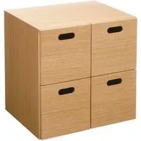 2x2 Drawer Set - Oak, MDF