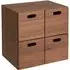 2x2 Drawer Set - Walnut, MDF
