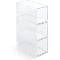 3-Drawer Storage Unit - Clear, Acrylic