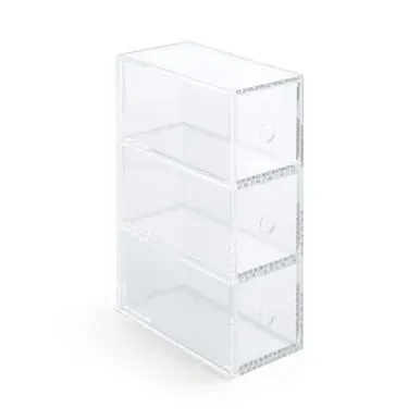 3-Drawer Storage Unit - Clear, Acrylic image