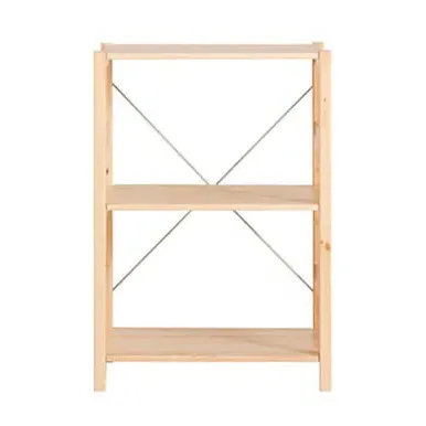 3-Shelf Storage Unit - Natural, Pine Wood