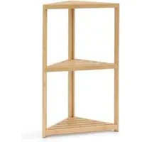 3-Tier Corner Shelf Unit - Natural, Bamboo