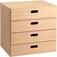 4-Drawer Storage Set - Oak, MDF