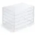 5-Drawer Storage Box Stackable - Clear, Acrylic