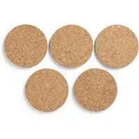 5-Piece Cork Coaster Set - Natural, Cork