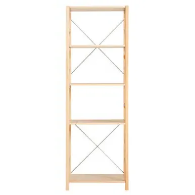 5-Shelf Unit - Natural, Pine Wood