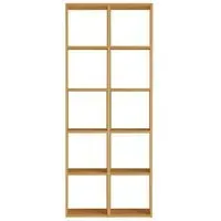 5x2 Stacking Shelves Set - Oak, Wood